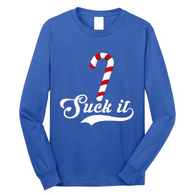 Suck It Christmas Candy Cane Adult Humor Gag Gift Long Sleeve Shirt