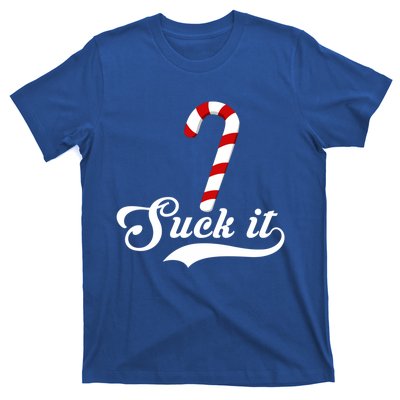 Suck It Christmas Candy Cane Adult Humor Gag Gift T-Shirt