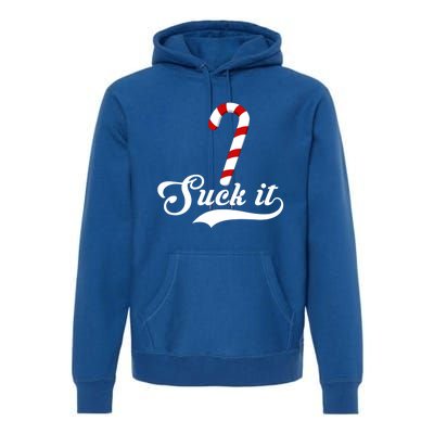 Suck It Christmas Candy Cane Adult Humor Gag Gift Premium Hoodie