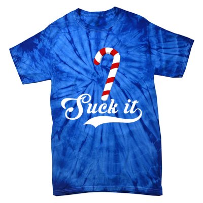 Suck It Christmas Candy Cane Adult Humor Gag Gift Tie-Dye T-Shirt