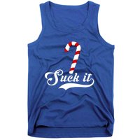 Suck It Christmas Candy Cane Adult Humor Gag Gift Tank Top