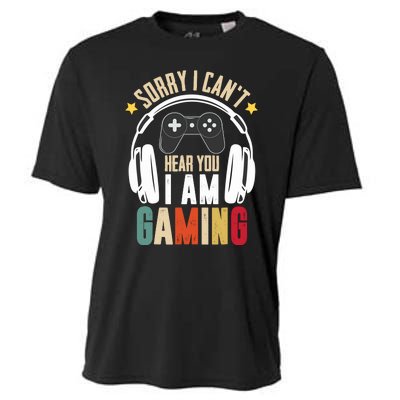 Sorry I CanT Hear You IM Gaming Funny Vintage Gaming Cooling Performance Crew T-Shirt