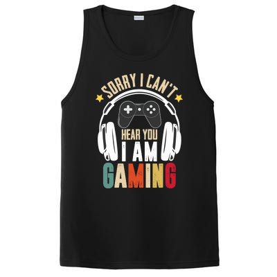 Sorry I CanT Hear You IM Gaming Funny Vintage Gaming PosiCharge Competitor Tank