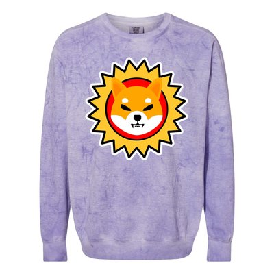 Shiba Inu Coin Star Logo Colorblast Crewneck Sweatshirt