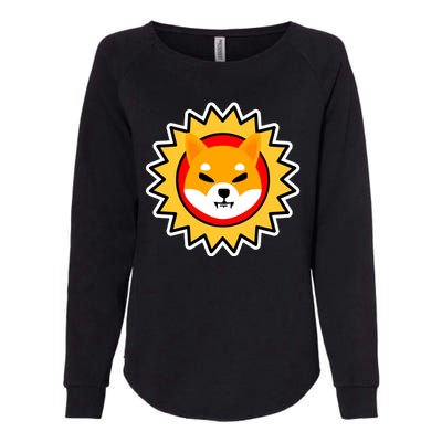 Shiba Inu Coin Star Logo Womens California Wash Sweatshirt