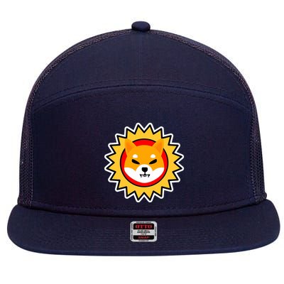 Shiba Inu Coin Star Logo 7 Panel Mesh Trucker Snapback Hat