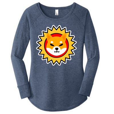 Shiba Inu Coin Star Logo Women's Perfect Tri Tunic Long Sleeve Shirt