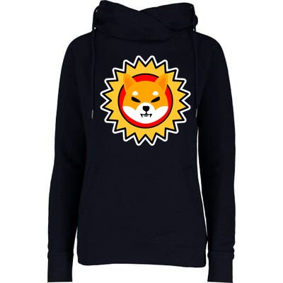 Shiba Inu Coin Star Logo Womens Funnel Neck Pullover Hood