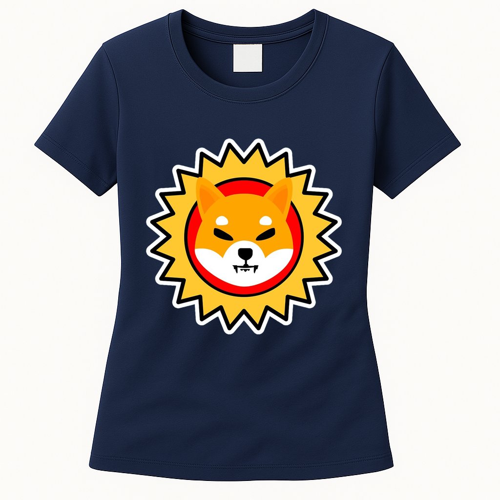 Shiba Inu Coin Star Logo Womens T-Shirt