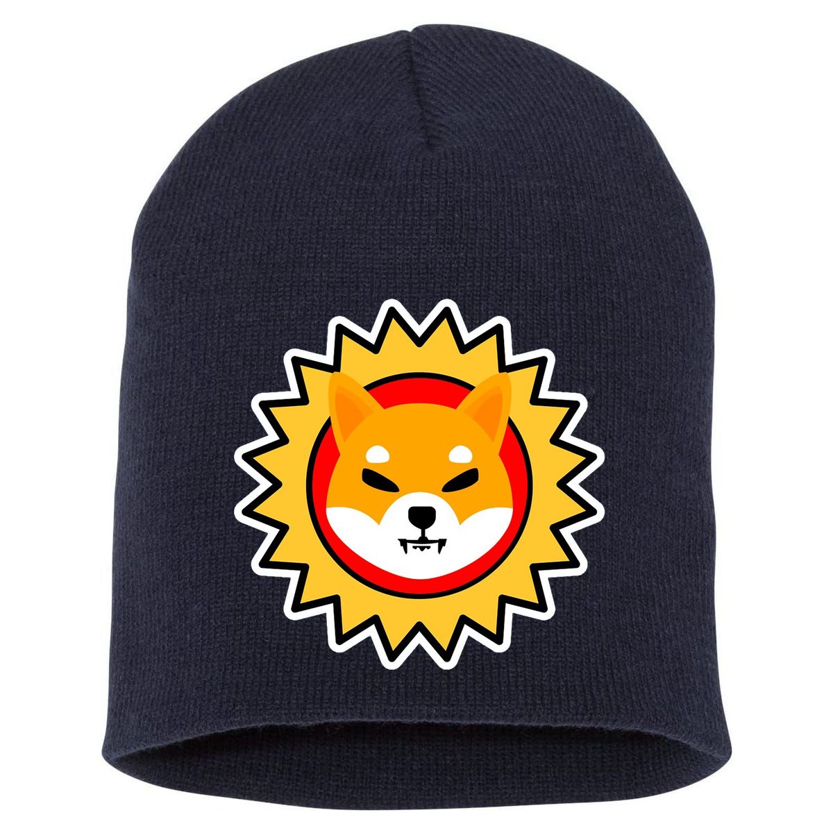 Shiba Inu Coin Star Logo Short Acrylic Beanie