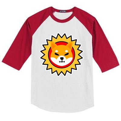 Shiba Inu Coin Star Logo Kids Colorblock Raglan Jersey