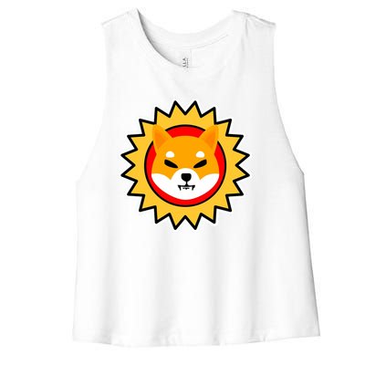 Shiba Inu Coin Star Logo Women's Racerback Cropped Tank