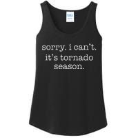 Sorry I CanT ItS Tornado Season Minimalistic Storm Chaser Ladies Essential Tank