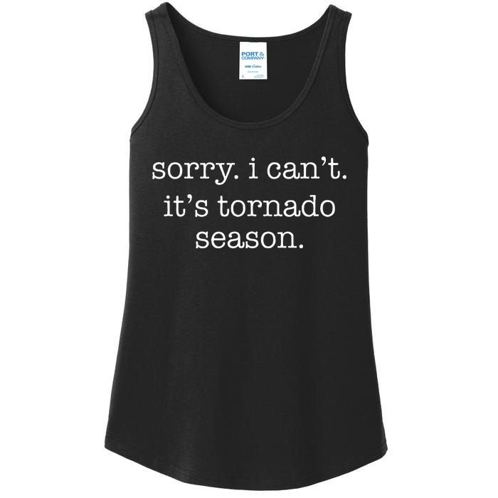 Sorry I CanT ItS Tornado Season Minimalistic Storm Chaser Ladies Essential Tank