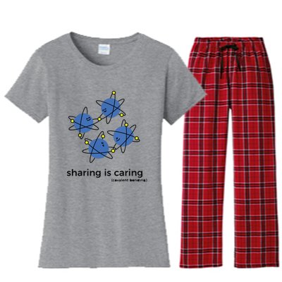 Sharing Is Caring Cute Chemistry Chemist Women's Flannel Pajama Set