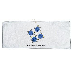 Sharing Is Caring Cute Chemistry Chemist Large Microfiber Waffle Golf Towel