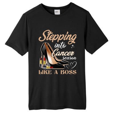 Stepping Into Cancer Season Like A Boss Zodiac Birthday Tall Fusion ChromaSoft Performance T-Shirt