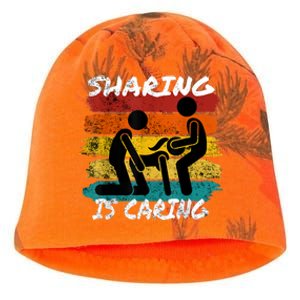 Sharing Is Caring Threesome Sex Polyamory Swingers Kati - Camo Knit Beanie