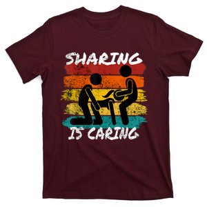 Sharing Is Caring Threesome Sex Polyamory Swingers T-Shirt