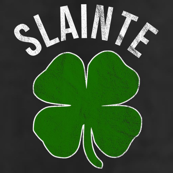 Slainte Irish Clover St Patrick's Day 7 Panel Mesh Trucker Snapback Hat