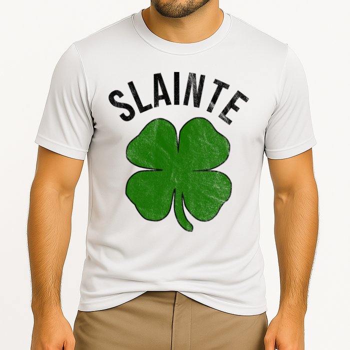 Slainte Irish Clover St Patrick's Day Cooling Performance Crew T-Shirt