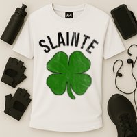 Slainte Irish Clover St Patrick's Day Cooling Performance Crew T-Shirt