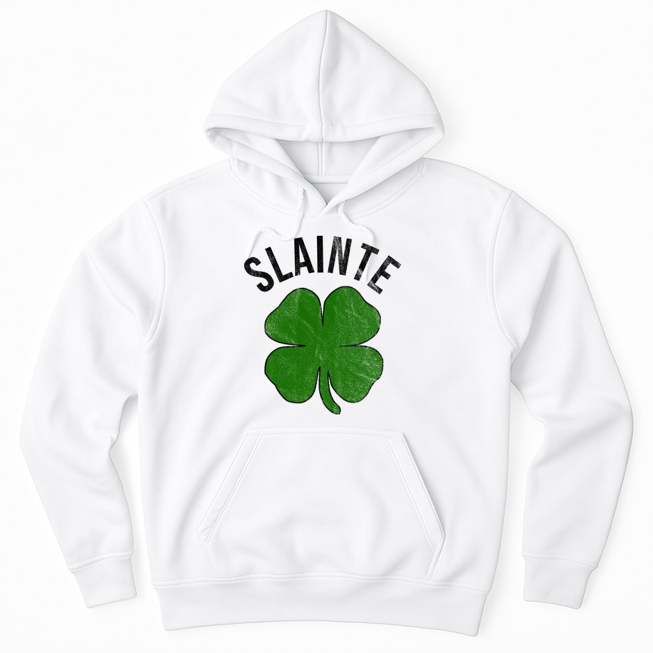 Slainte Irish Clover St Patrick's Day Hoodie