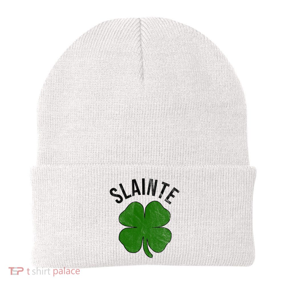 Slainte Irish Clover St Patrick's Day Beanie