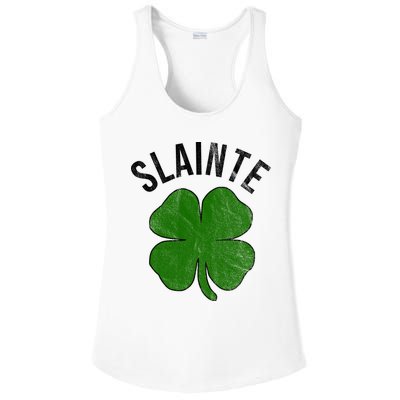 Slainte Irish Clover St Patrick's Day Ladies PosiCharge Competitor Racerback Tank