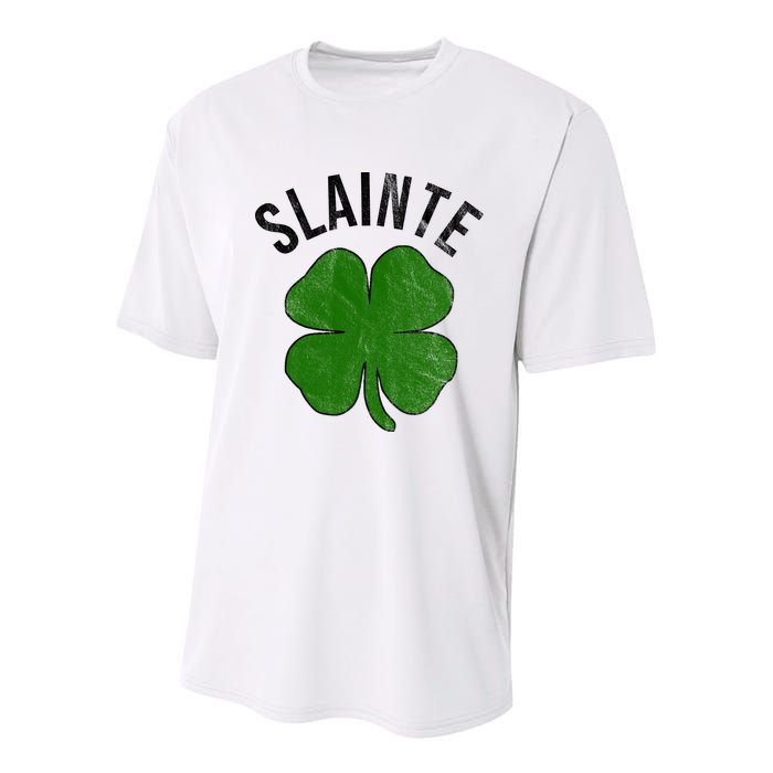Slainte Irish Clover St Patrick's Day Youth Performance Sprint T-Shirt