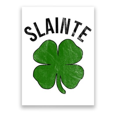 Slainte Irish Clover St Patrick's Day Poster