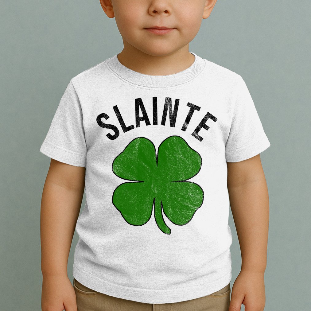 Slainte Irish Clover St Patrick's Day Toddler T-Shirt