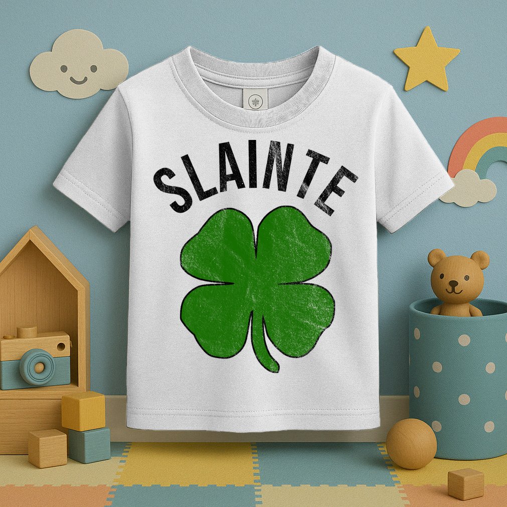 Slainte Irish Clover St Patrick's Day Toddler T-Shirt