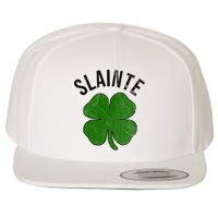 Slainte Irish Clover St Patrick's Day Wool Snapback Cap