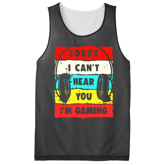 Sorry I CanT Hear You IM Gaming Mesh Reversible Basketball Jersey Tank