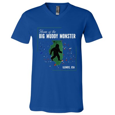 Supernatural Illinois Cryptid Home Of Big Muddy Monster V-Neck T-Shirt