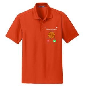 Shenanigans Is Calling St Patricks Day Basketball Shamrock Gift Dry Zone Grid Polo