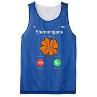 Shenanigans Is Calling St Patricks Day Basketball Shamrock Gift Mesh Reversible Basketball Jersey Tank