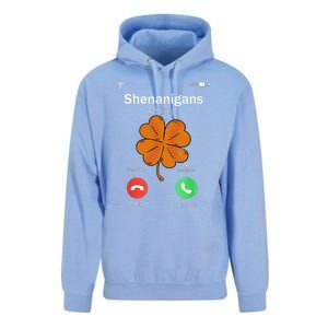 Shenanigans Is Calling St Patricks Day Basketball Shamrock Gift Unisex Surf Hoodie