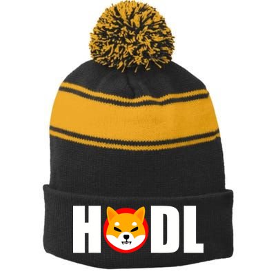 Shiba Inu Coin Crypto Token Shib Hodl Shiba Army Stripe Pom Pom Beanie