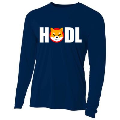 Shiba Inu Coin Crypto Token Shib Hodl Shiba Army Cooling Performance Long Sleeve Crew