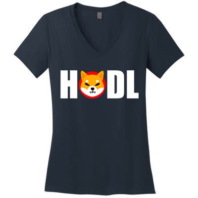 Shiba Inu Coin Crypto Token Shib Hodl Shiba Army Women's V-Neck T-Shirt