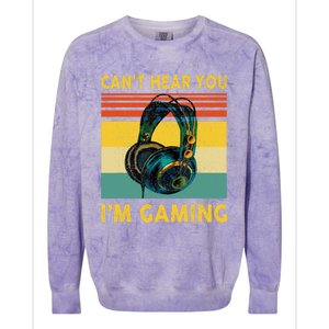 Sorry I Can't Hear You I'm Gaming Retro Gamer Gifts Boys Colorblast Crewneck Sweatshirt