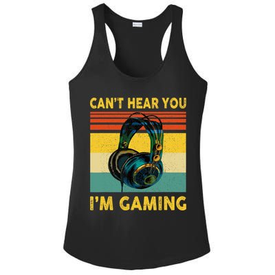 Sorry I Can't Hear You I'm Gaming Retro Gamer Gifts Boys Ladies PosiCharge Competitor Racerback Tank