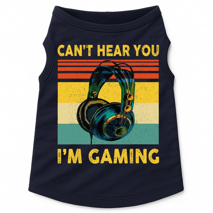 Sorry I Can't Hear You I'm Gaming Retro Gamer Gifts Boys Doggie Tank