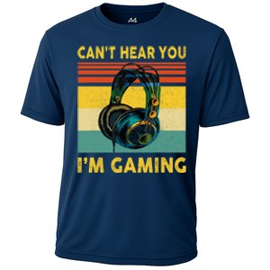 Sorry I Can't Hear You I'm Gaming Retro Gamer Gifts Boys Cooling Performance Crew T-Shirt