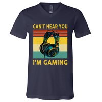 Sorry I Can't Hear You I'm Gaming Retro Gamer Gifts Boys V-Neck T-Shirt