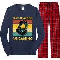 Sorry I Can't Hear You I'm Gaming Retro Gamer Gifts Boys Long Sleeve Pajama Set