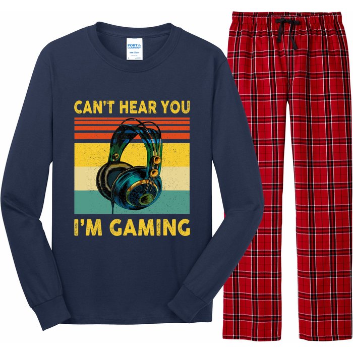 Sorry I Can't Hear You I'm Gaming Retro Gamer Gifts Boys Long Sleeve Pajama Set