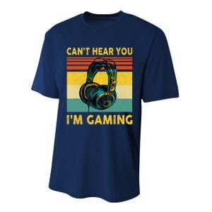 Sorry I Can't Hear You I'm Gaming Retro Gamer Gifts Boys Performance Sprint T-Shirt